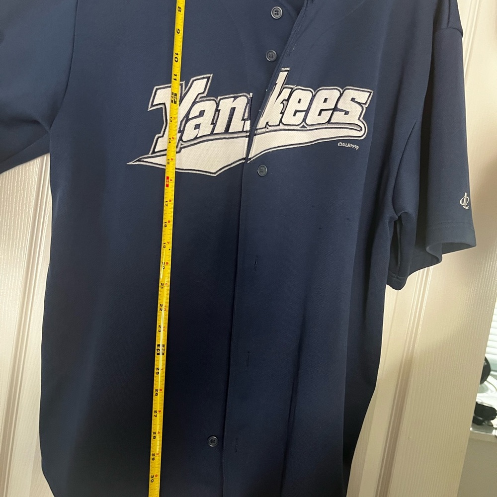 Logo Athletic Navy Blue Yankees Shirt